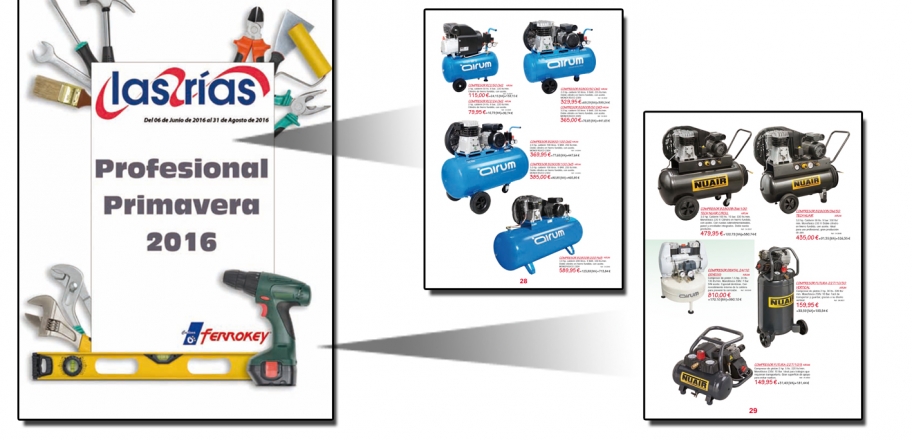 Nuevo Folleto Las Rias con compresores Airum y Nuair 76