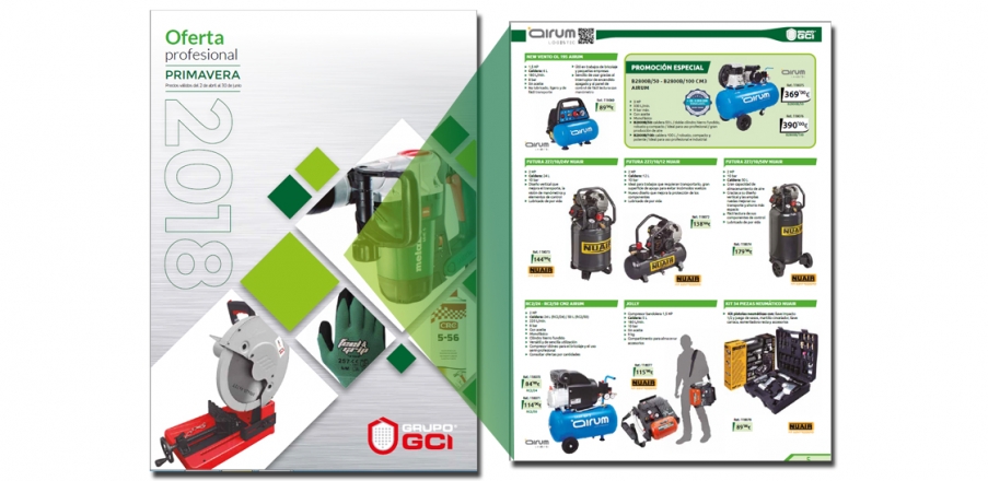Nuevo Folleto GCI con compresores Nuair y Airum 16