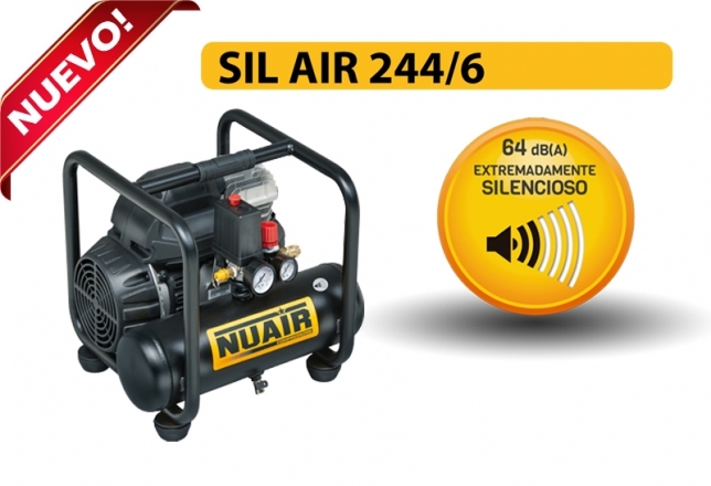 Nuevo compresor de aire silencioso SIL AIR 244 6 de Nuair 12