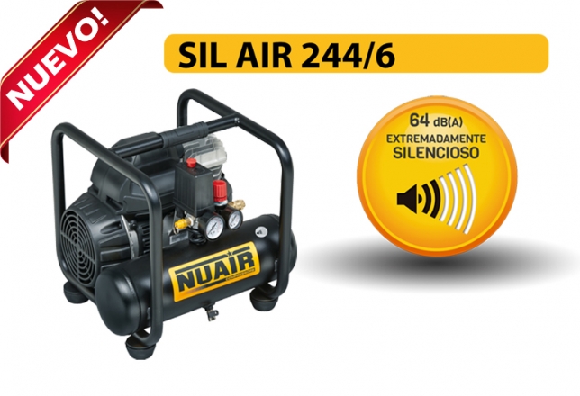 Nuevo compresor de aire silencioso SIL AIR 244 6 de Nuair 12