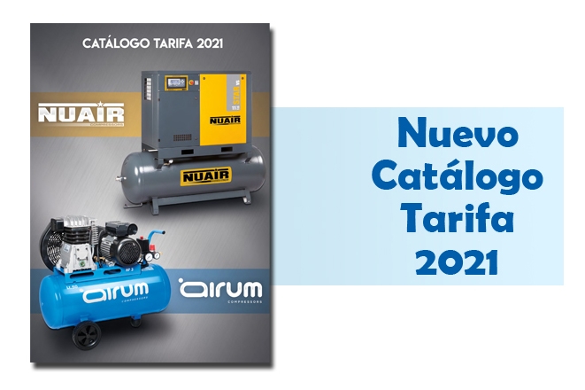 Nuevo catalogo tarifa 2021 compresores Nuair y Airum 240