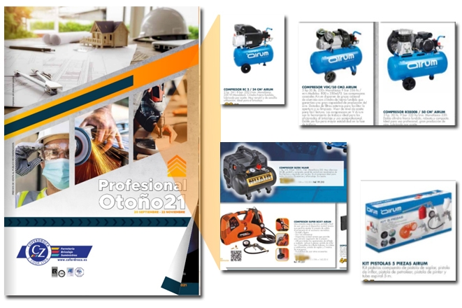 Nuevo folleto Profesional Coferdroza Otoño 2021 con compresores Airum 244