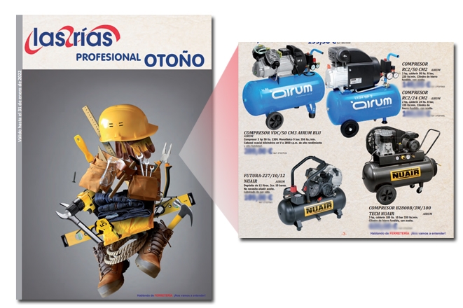 Nuevo folleto Las Rias Otoño 2021 compresores de aire  Airum y Nuair 250