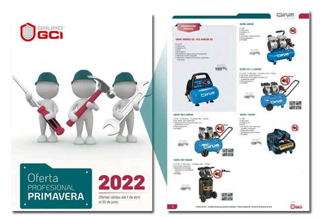 Nuevo folleto grupo GCI con compresores Airum Y Nuair 253