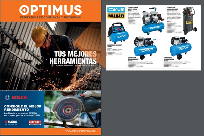 Nuevo folleto Optimus Cofac Cifec Profesional 2022 con Compresores Airum 264