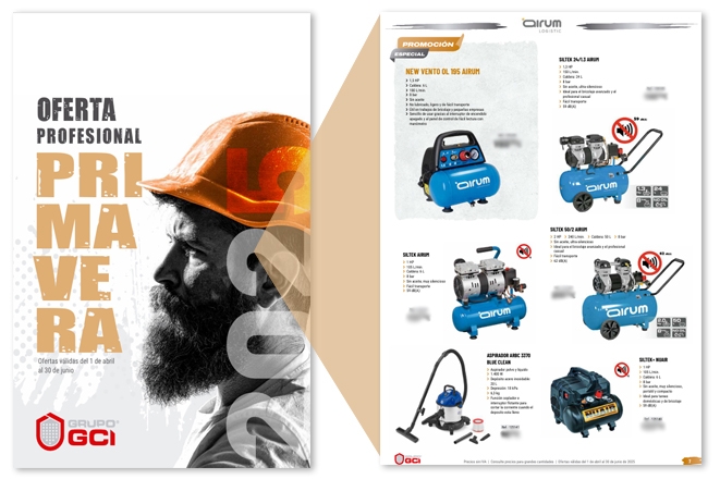 FOLLETO PRIMAVERA GRUPO GCI CON COMPRESORES AIRUM Y NUAIR 299