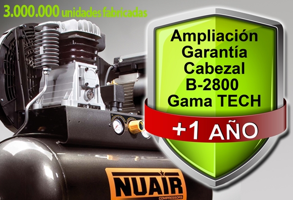 Continua la promocion ampliacion garantia B2800 Compresores Nuair y Airum 89