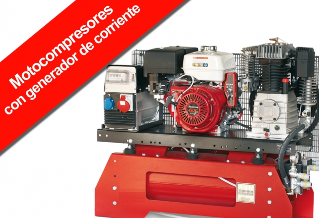 Moto compresores de piston con generador de corriente 140
