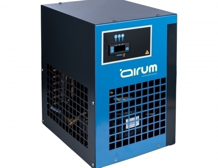 Cuenta con ventilador axial, válvula solenoide temporizada para el drenaje de descarga de condensado y grupo intercambiador de calor de aluminio. Ideal para instalaciones interiores.