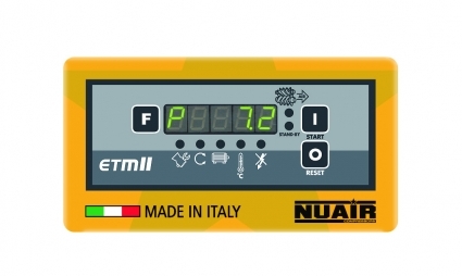 
	Control electronico ETMII, indica: presion de trabajo, horas de trabajo y carga, estado carga/vacio, temperatura del aceite, sentido de rotacion. Cuadro estrella triangulo.

	*4 avisos de mantenimiento.

	*6 Avisos de alarma.
