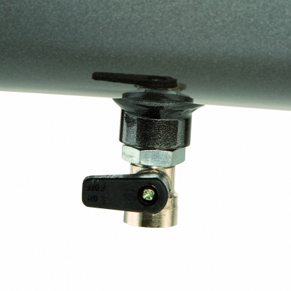 Grifo de purga de esfera, profesional, con paso aumentado para evitar obstrucciones y bloqueo.