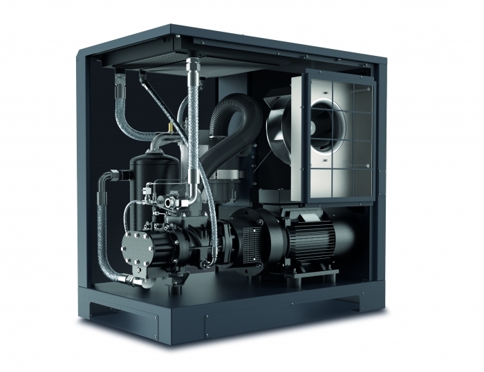 Con REGULACION INVERTER (velocidad variable). La aplicación de la tecnología inverter para los compresores rotativos POLAR, permite mantener una presión de suministro constante de la máquina, mediante el ajuste de la velocidad de rotación del motor eléctrico y, por consiguiente, de la unidad de tornillo.
El controlador electrónico controla la frecuencia de salida del inversor acelerando o desacelerando el motor eléctrico, con el fin de mantener una presión de línea constante. Los beneficios inmediatos de esta solución son la constante de la presión de la línea, la optimización del consumo de energía y un menor desgaste de los componentes mecánicos.